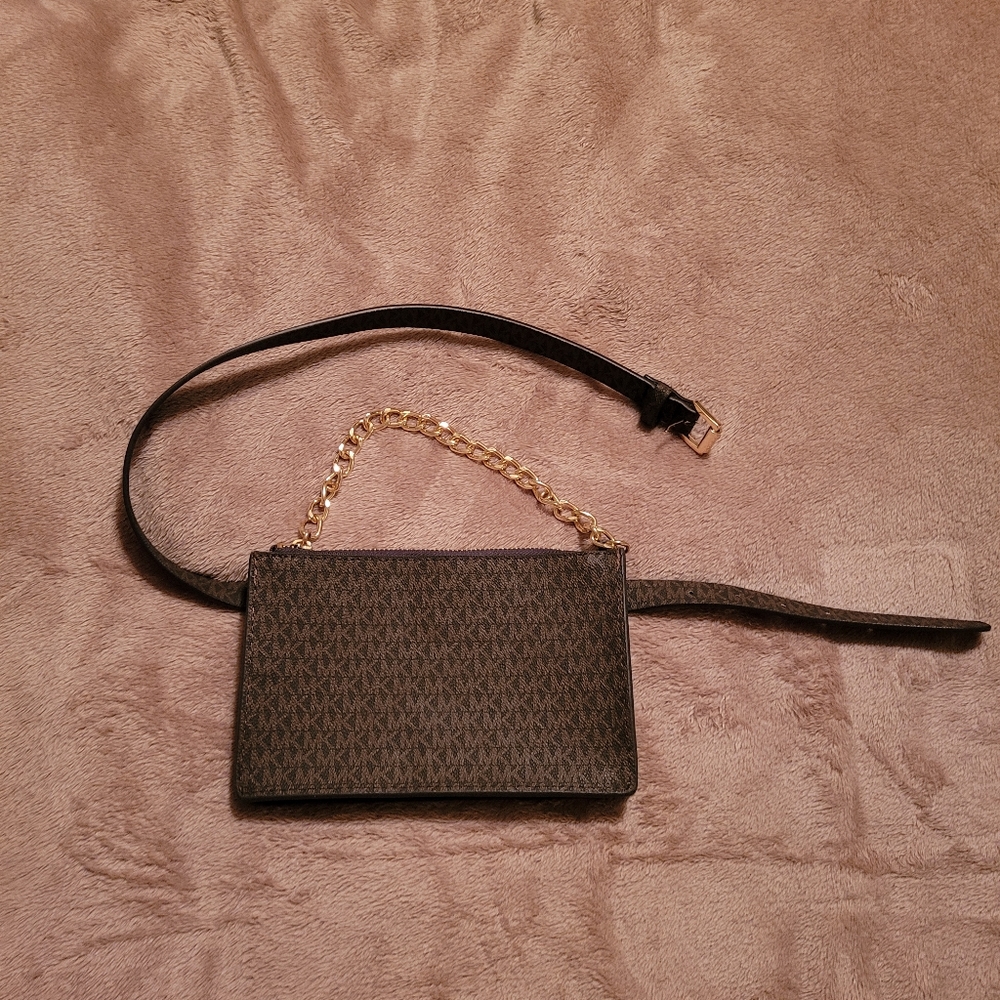 Brand New Michael Kors Brown Fanny Pack, Size Small, - Picture 1 of 6
